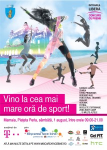 In august, „Cea mai mare ora de sport” se muta la mare