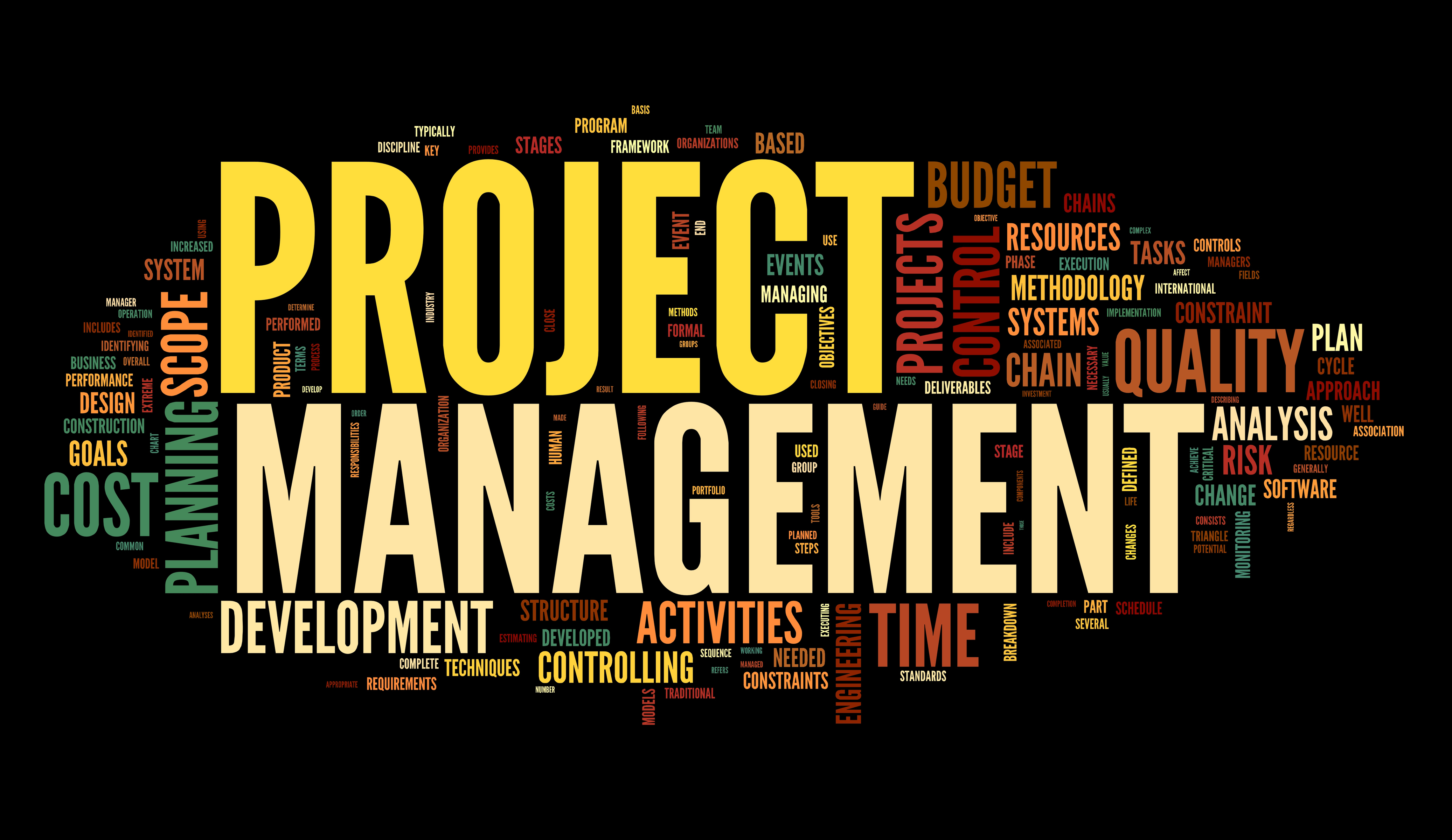 Project management in tag cloud