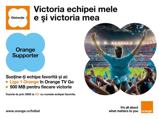 Programul Orange Supporter susține fanii Ligii 1 Orange