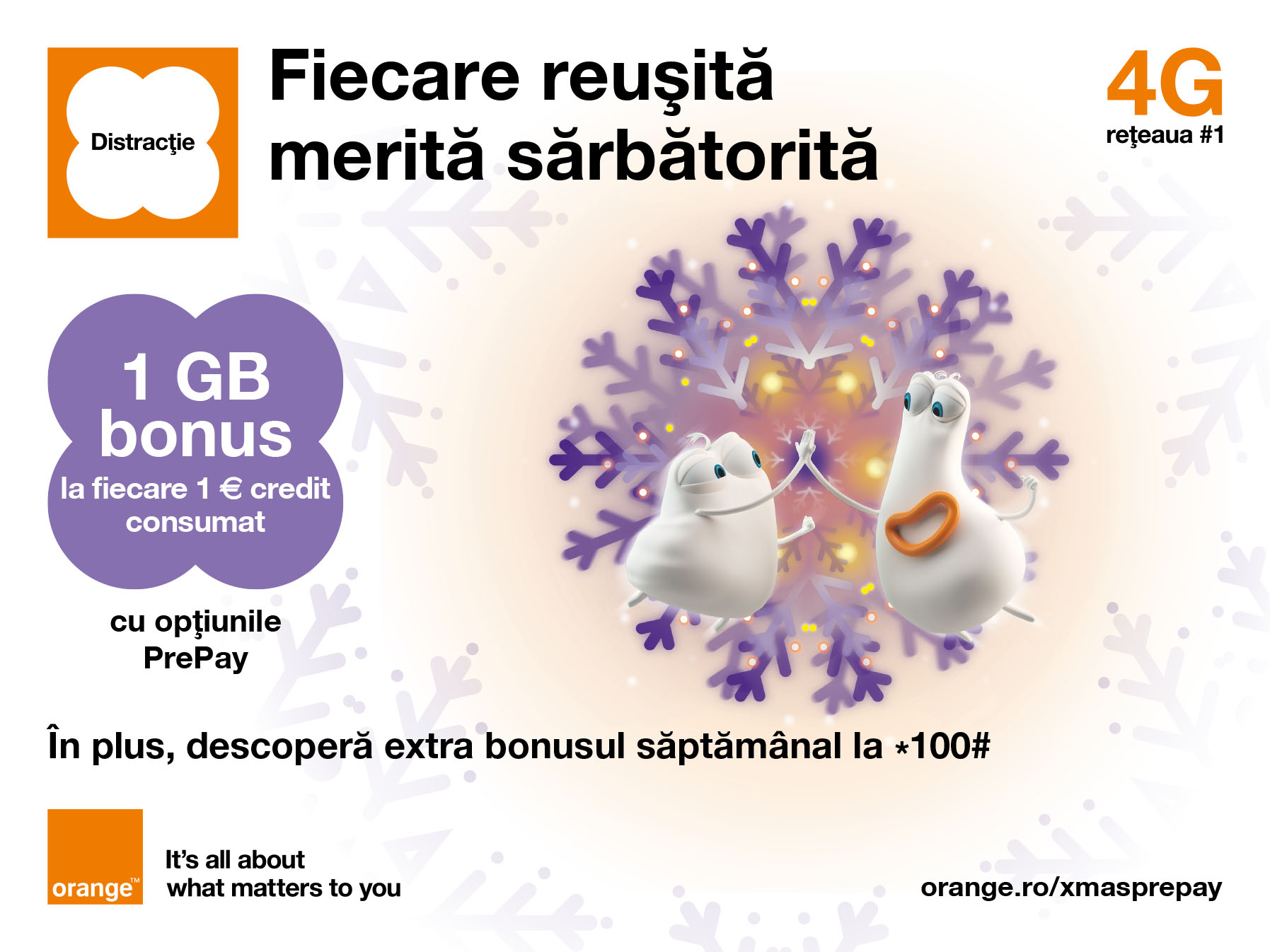 Orange lansează noua campanie de iarnă PrePay: „Fiecare reușită merită sarbatorită”