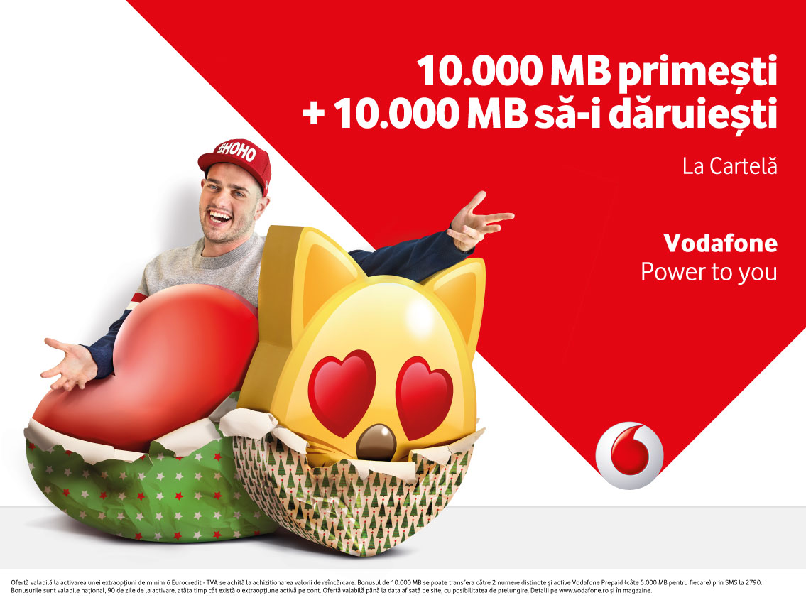 Vodafone ofera bonusuri atat utilizatorilor, cat si prietenilor lor