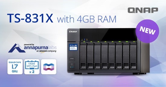 QNAP a lansat TS-831X, un NAS accesibil cu procesor quad-core la 1.7 GHz