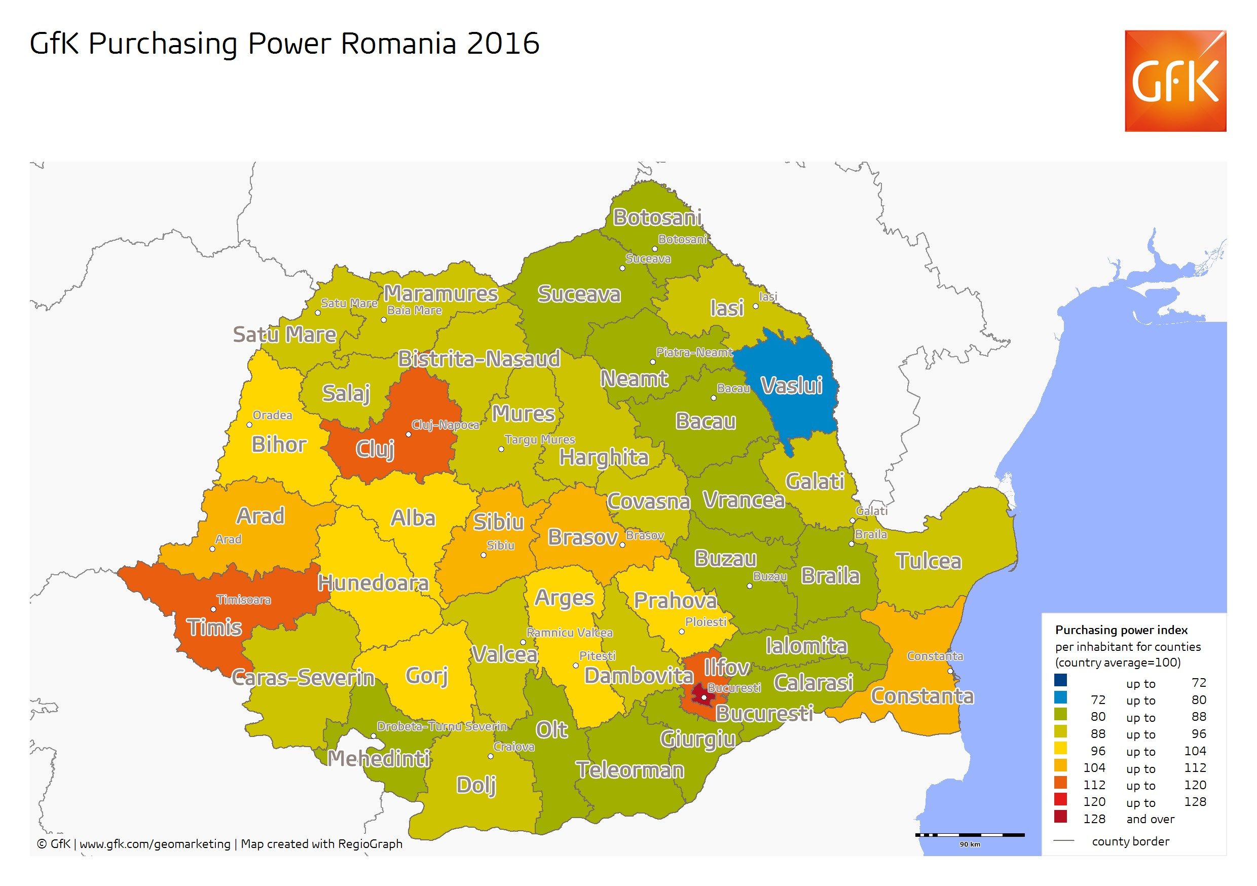 GfK Puterea de Cumparare Romania 2016