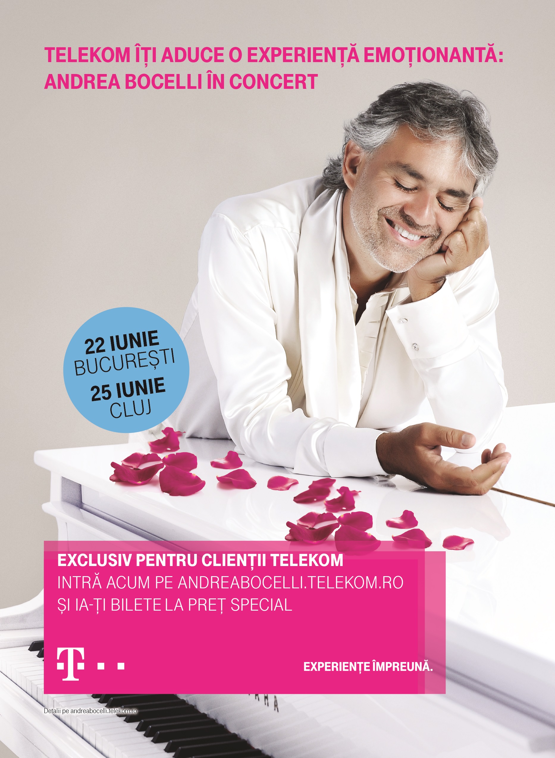 Telekom prezintă Andrea Bocelli World Tour 2017 în România