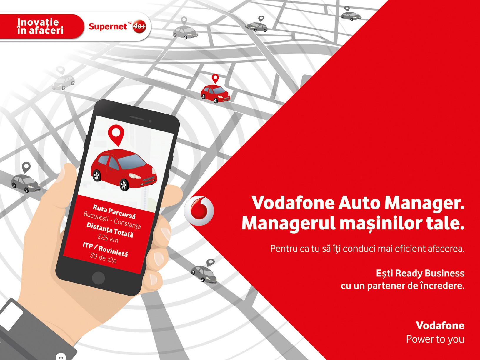 Ce soluție lansează Vodafone pentru monitorizarea flotelor auto