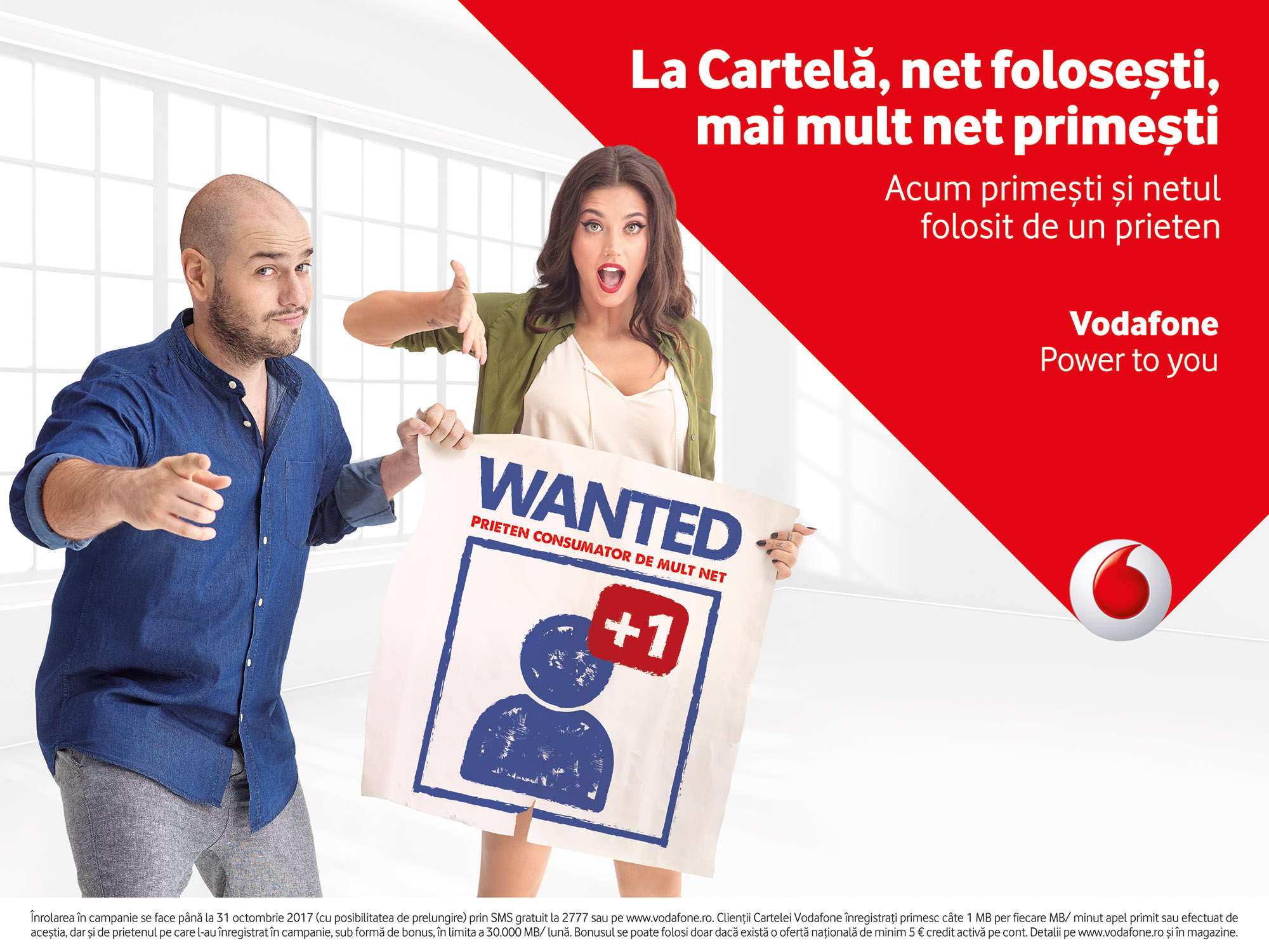 Cartela Vodafone aduce un bonus suplimentar de date