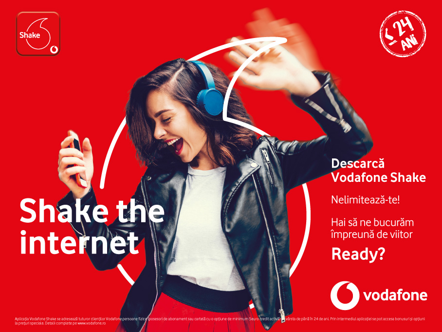 Aplicatia Vodafone Shake adaptata tinerilor