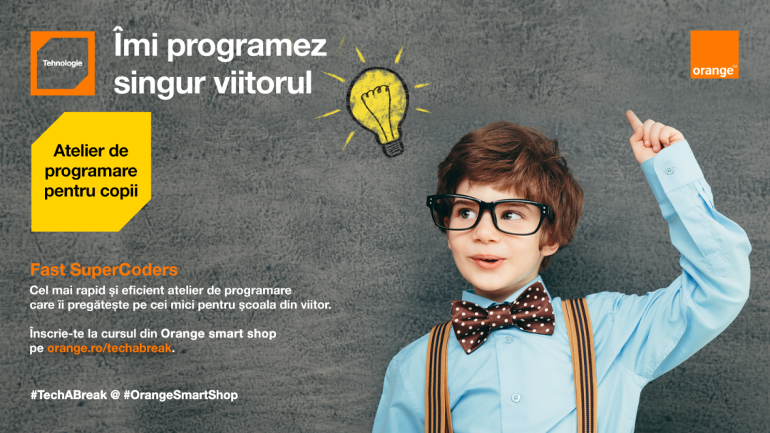 Orange lansează primele evenimente din platforma Tech a Break – cea de-a doua ediţie a atelierelor de iniţiere în programare, Fast SuperCoders