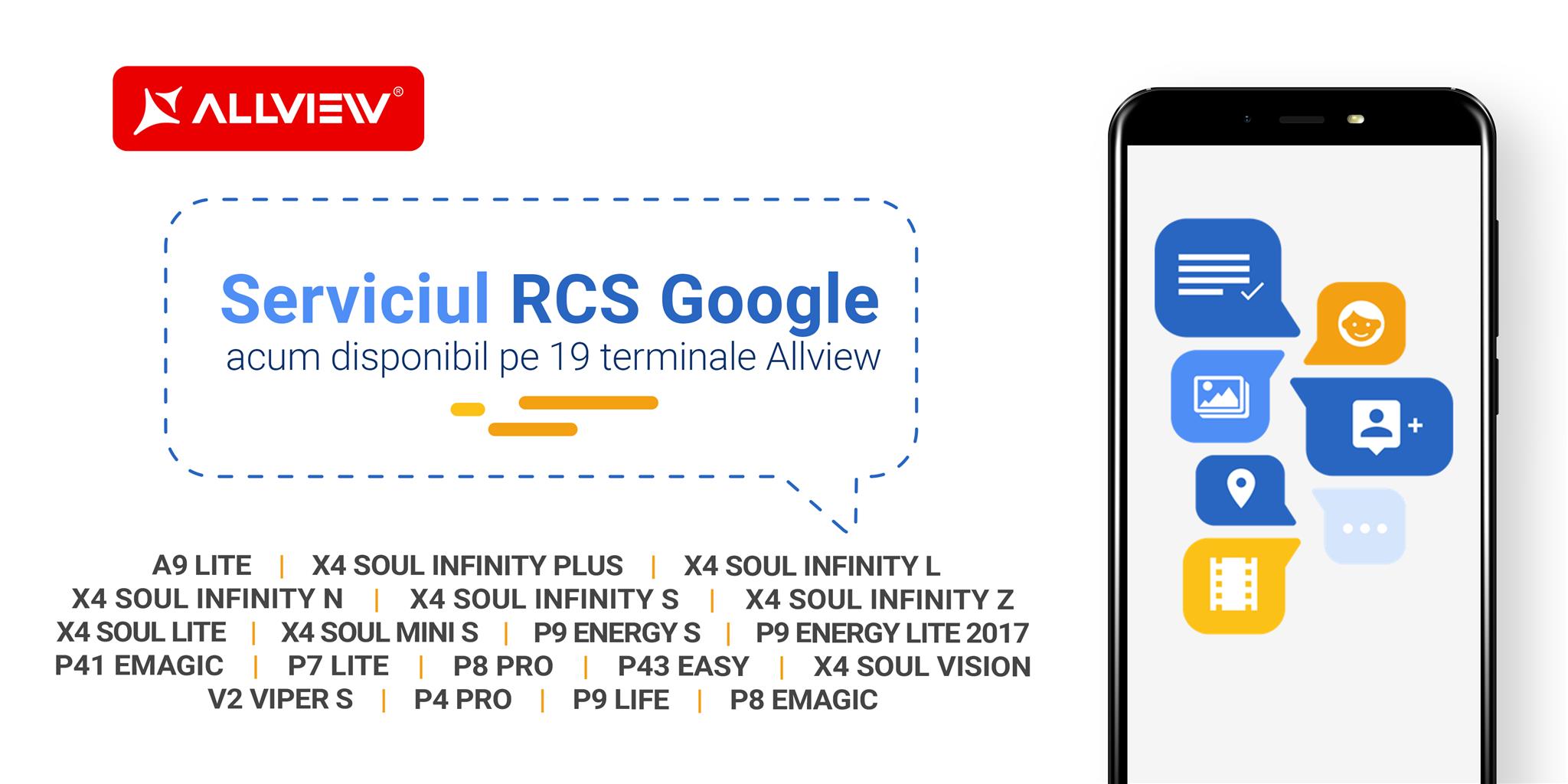Serviciul de mesagerie RCS Google™ prezent pe 19 terminale Allview