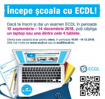 Competențele IT obligatorii la școală. Concurs ECDL. #BackToSchool