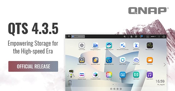 QNAP a lansat oficial sistemul QTS 4.3.5 pentru serverele NAS