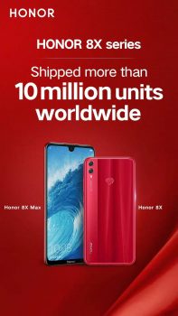 10 milioane de unități HONOR 8X vândute pe piața globală