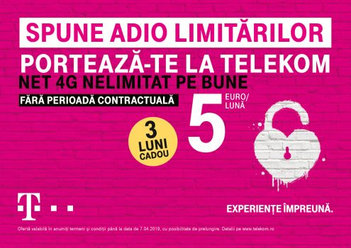 Telekom Romania: Ofertă de portare cu trei luni gratuite la abonament mobil