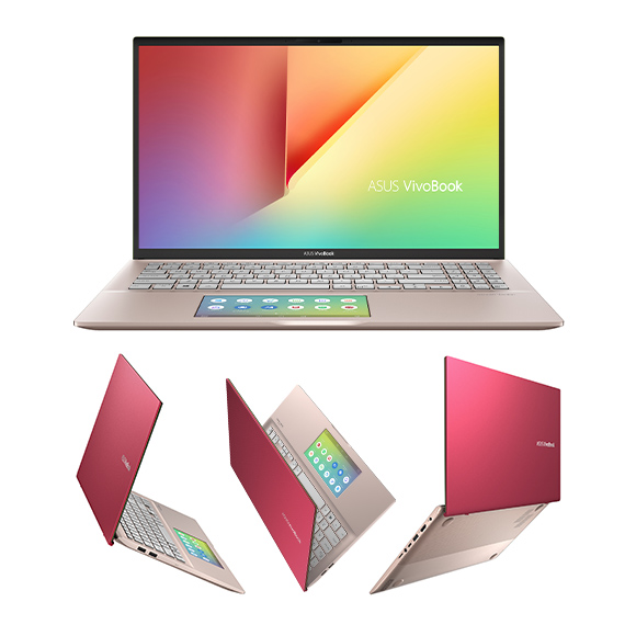 ASUS aduce VivoBook S15 (Punk Pink) cu ScreenPad 2.0 și edițiile Peacock Blue/Coral Crush ale laptopului VivoBook 15