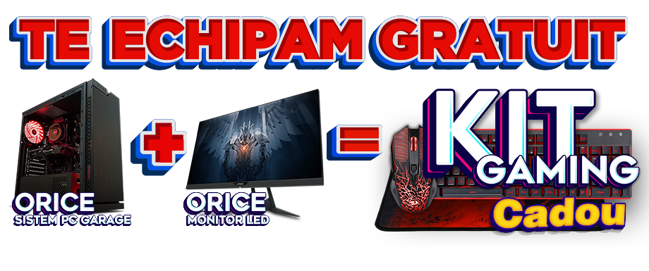 PC Garage oferă cadou un kit de gaming, la orice achiziţie de sistem plus monitor