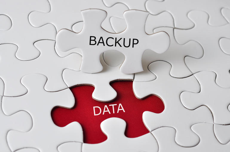 Jigsaw Puzzle With Data Backup Concept