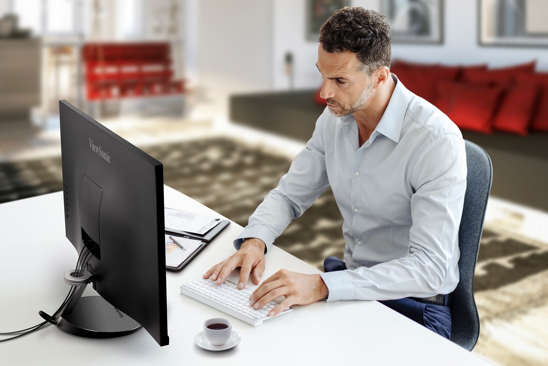 Monitoarele ViewSonic VX85: Design ergonomic inteligent și funcționalitate USB-C, perfect adaptat confortului de acasă