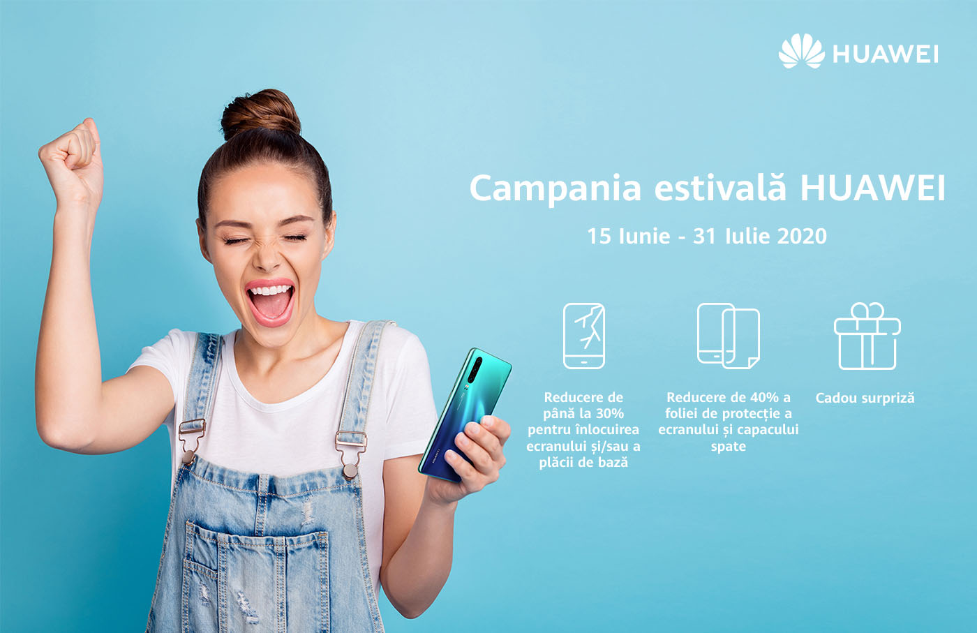 Servicii utile, prețuri de service avantajoase și cadouri surpriză pentru utilizatorii HUAWEI în perioada următoare