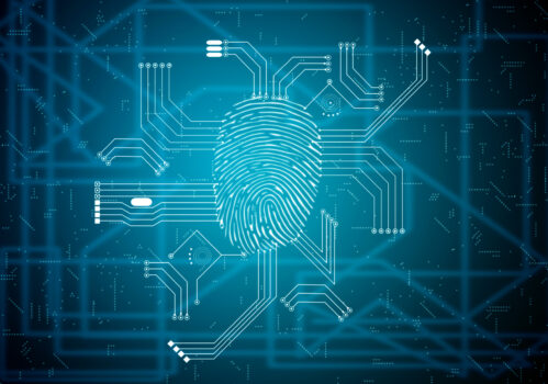 integrated fingerprint in electronic computer circuit board