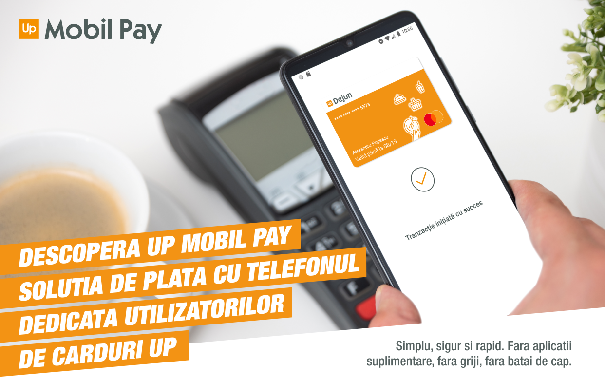 Up Mobil Pay, soluție de plată contactless cu telefonul