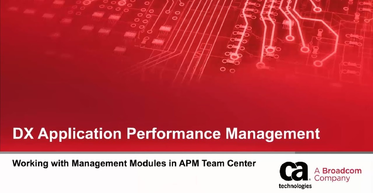 Ultima generație de DX Application Performance Management