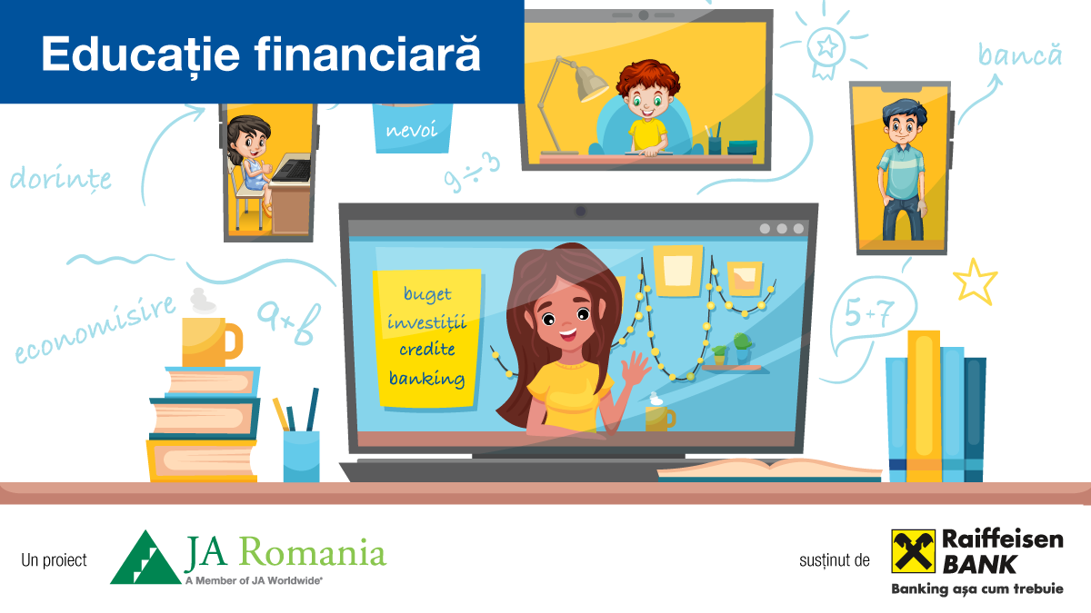 JA România și Raiffeisen Bank continuă cursurile de educație financiară în 605 școli
