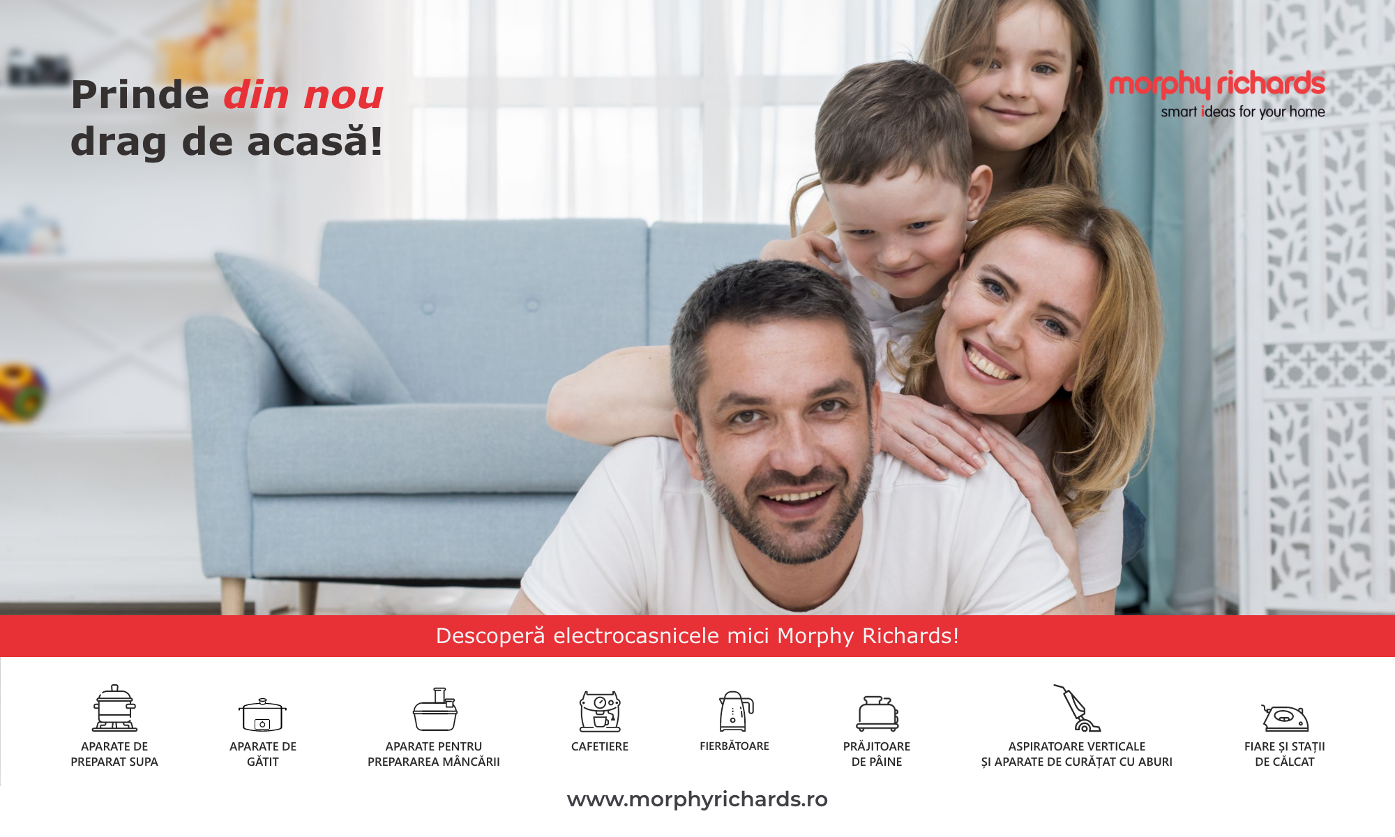 Morphy Richards se lansează în România cu o gamă largă de electrocasnice pentru casă și bucătărie