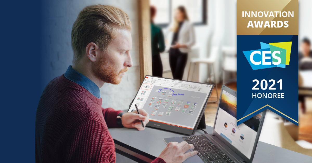 The ViewSonic TD1655 has been selected as a CES Innovation Award Honoree for its innovative design and engineering features
