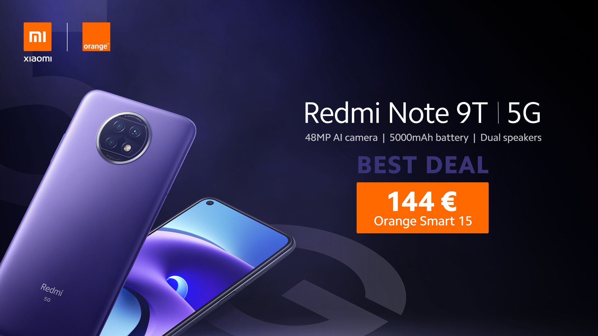 Redmi Note 9T - Best Deal Orange