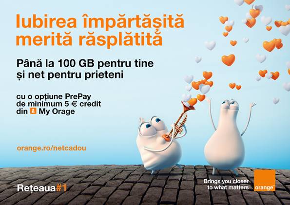 În sezonul iubirii, clienții Orange PrePay primesc bonusuri pentru ei și cei dragi