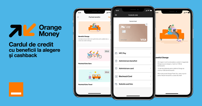 Obține cardul de credit digital, direct din aplicația mobilă Orange Money