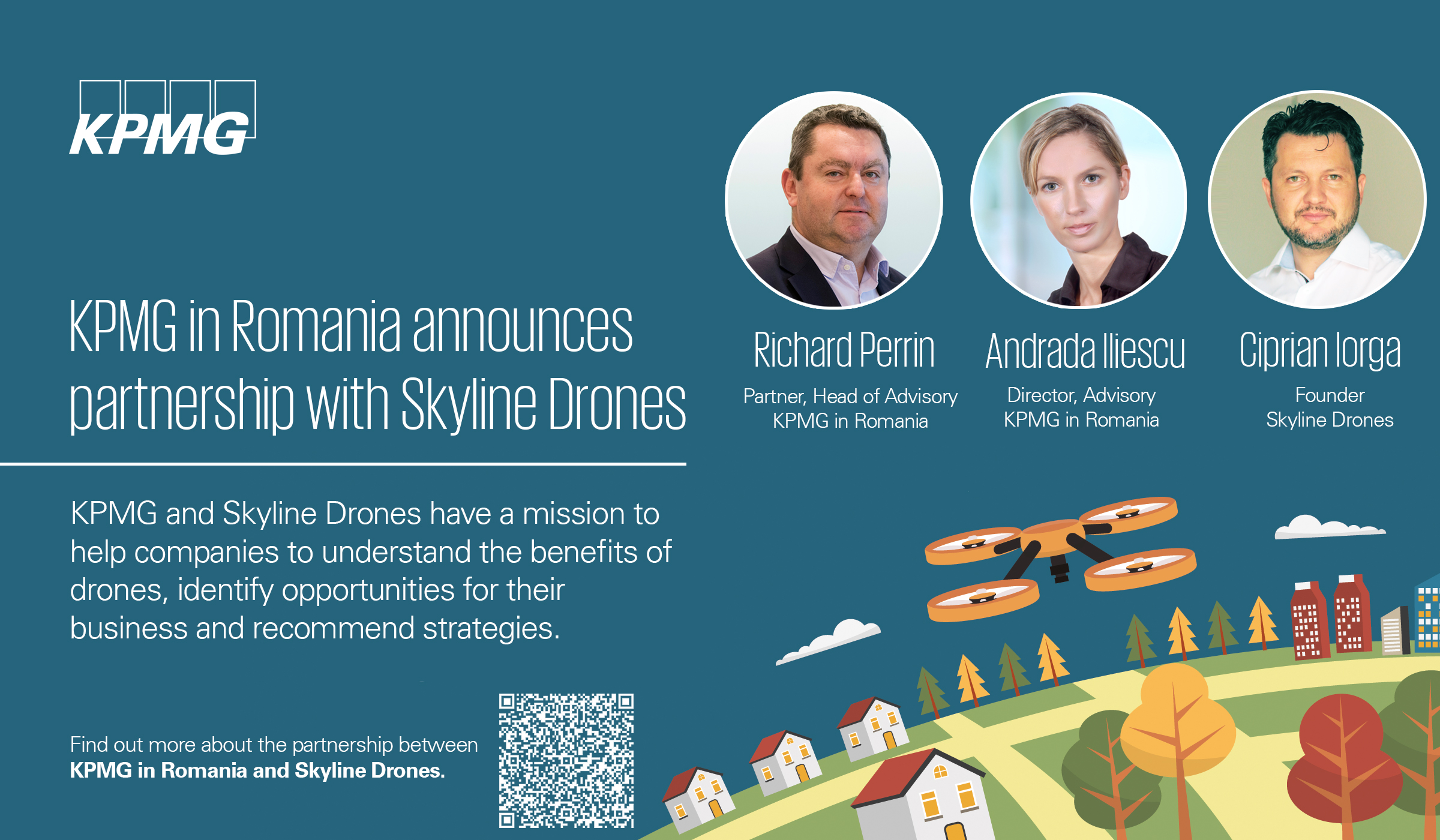 KPMG a încheiat un parteneriat cu Skyline Drones