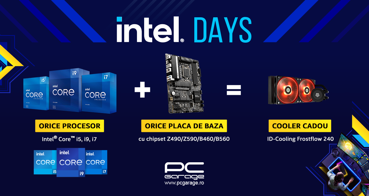 PC Garage oferă un cooler cadou pentru orice combo procesor Intel + placă de bază