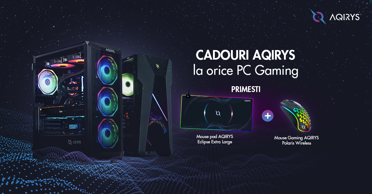 PC Garage oferă două cadouri AQIRYS la orice PC Gaming