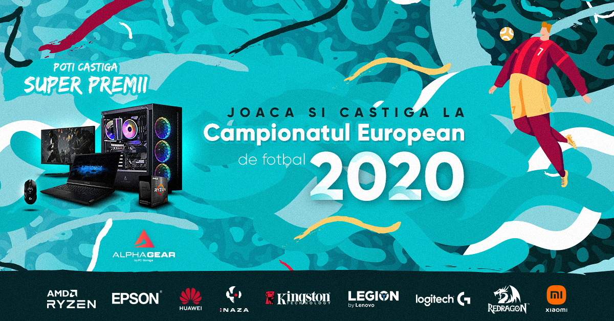 Joacă și câștigă la Campionatul European de Fotbal 2020 alături de PC Garage
