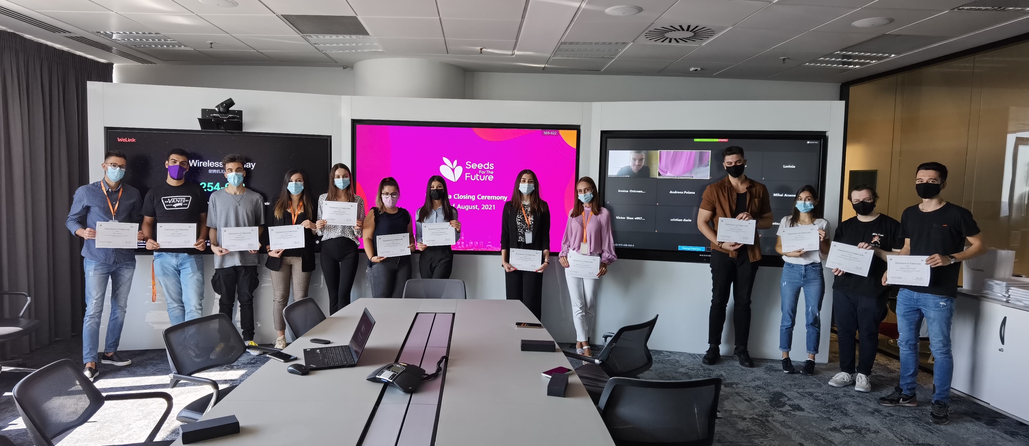 Huawei România a premiat studenții UPB la finalul programului Seeds for the Future București