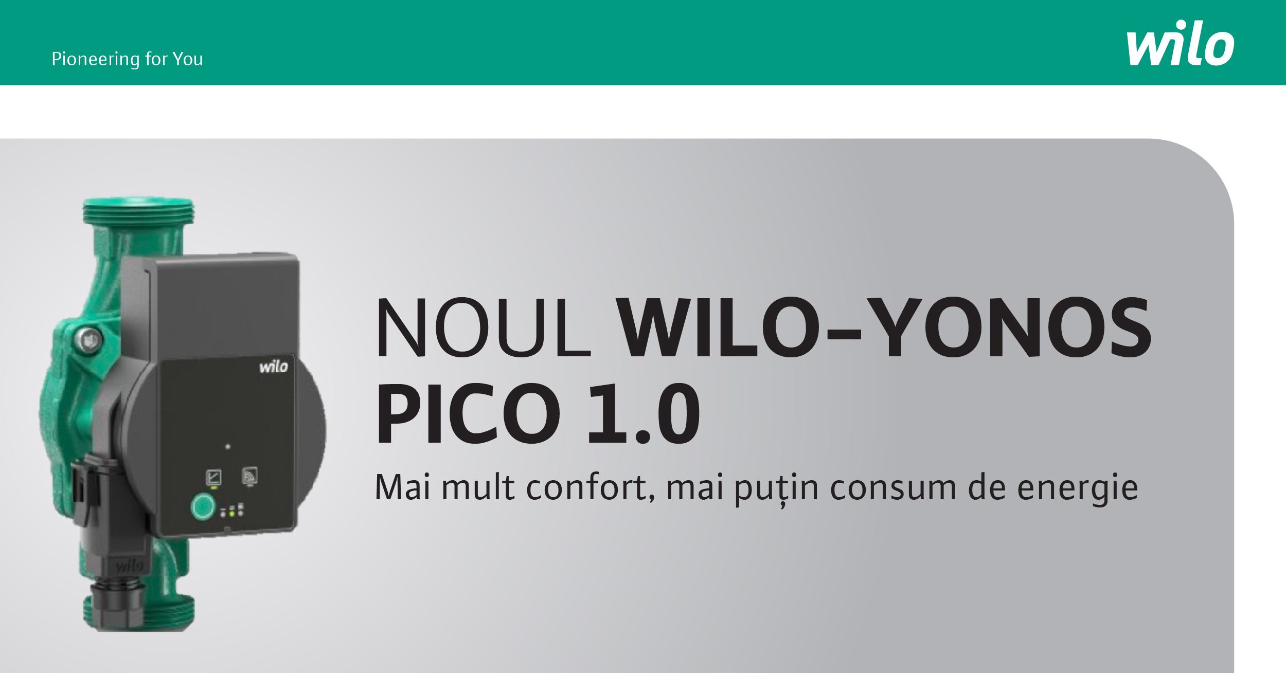 Wilo lansează o nouă pompă – Wilo-Yonos PICO 1.0