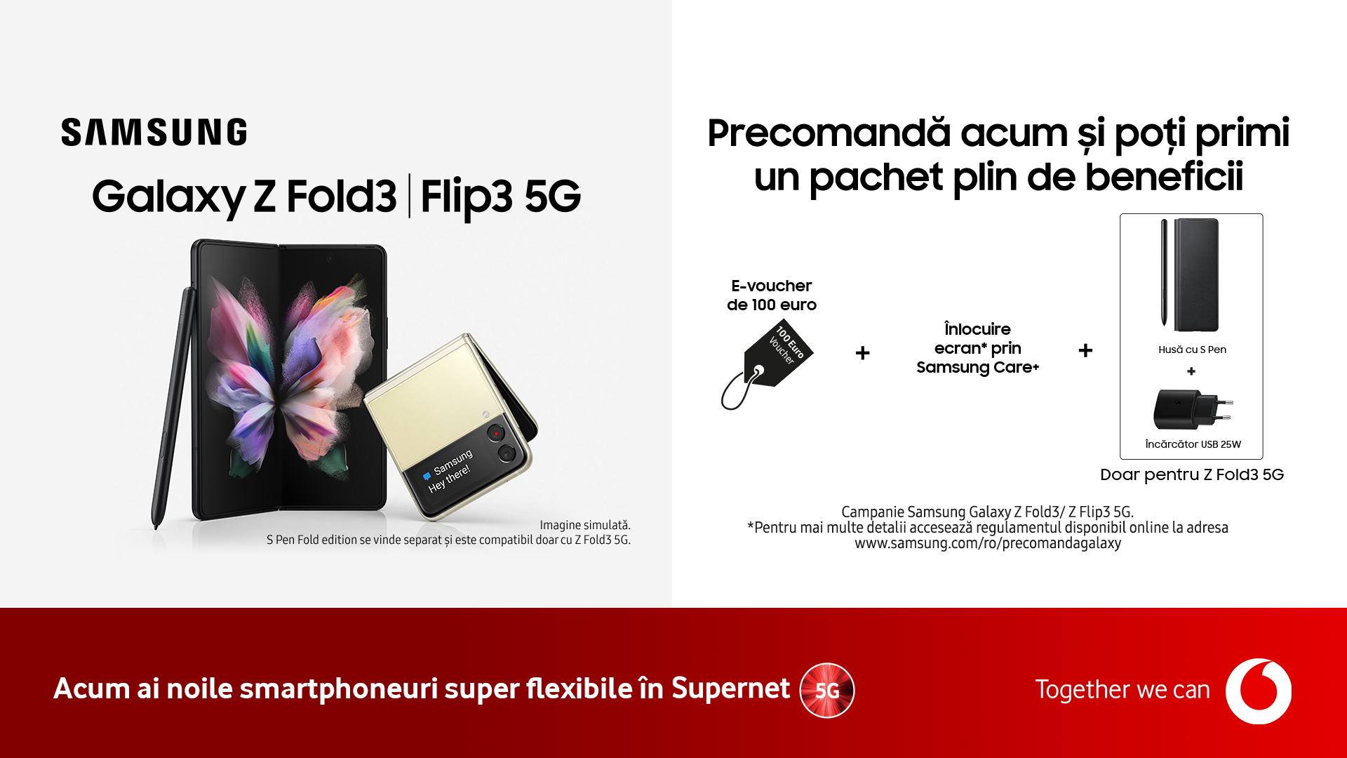 Noile Galaxy Z Fold3 5G și Galaxy Z Flip3 5G sunt disponibile pentru precomandă la Vodafone România
