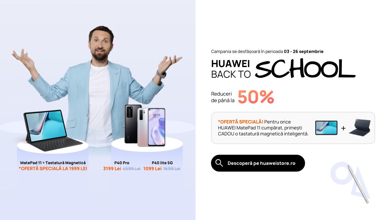 Noi promoții în campania Huawei Back To School pentru smartphone-uri și tablete