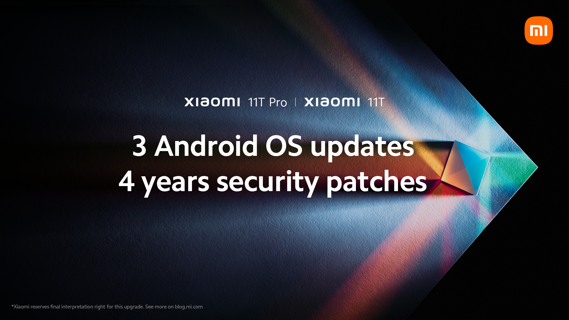 Xiaomi va oferi 3 upgrade-uri ale sistemului Android și 4 ani de update-uri de securitate pentru Seria Xiaomi 11T