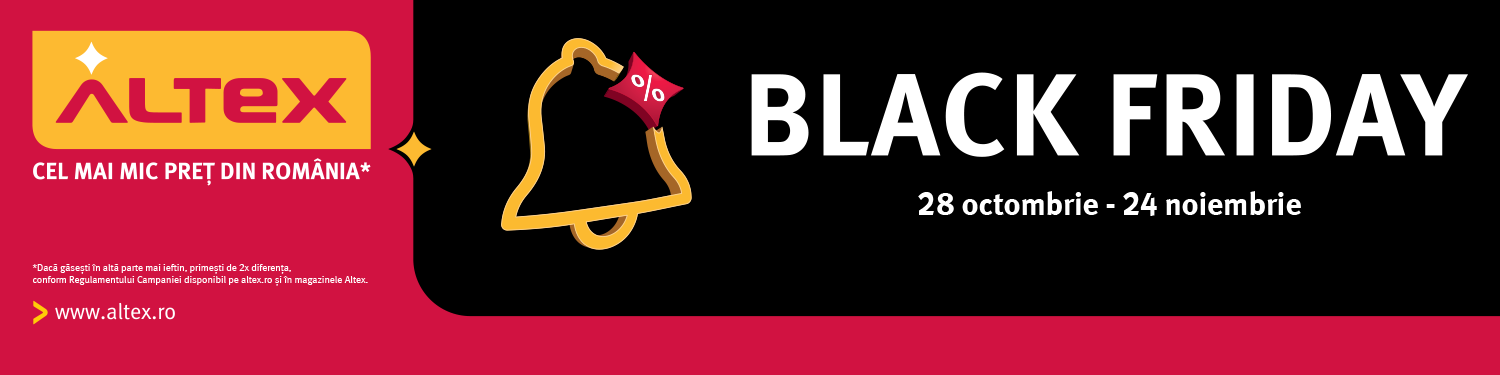 Patru săptămâni de Black Friday, la Altex, din 28 octombrie până pe 24 noiembrie