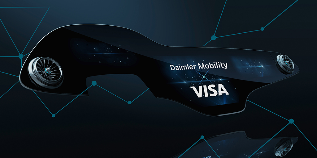 Daimler x Visa head unit image