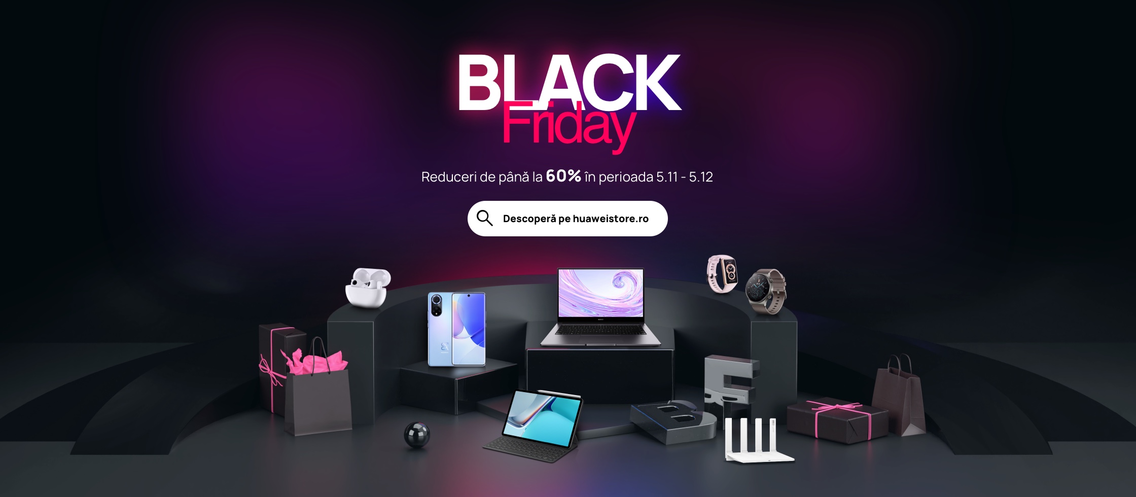 Huawei dă startul campaniei Black Friday, care se va desfășura pe parcursul unei luni întregi