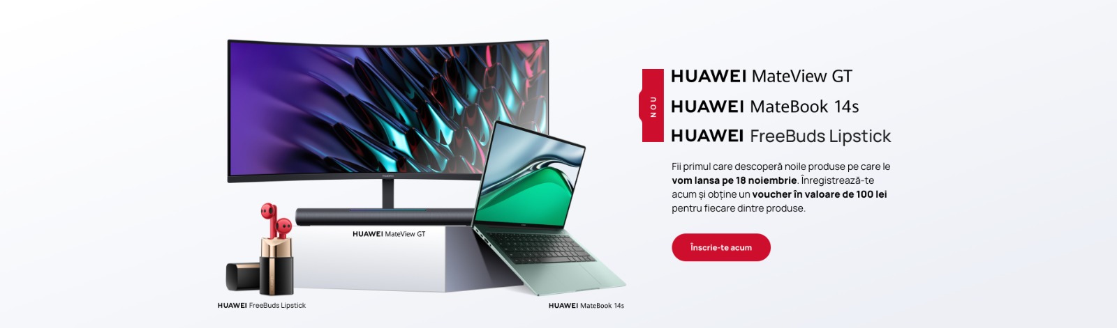 Ecosistemul Huawei se extinde cu un nou laptop, noi căști earbuds și monitoare de gaming