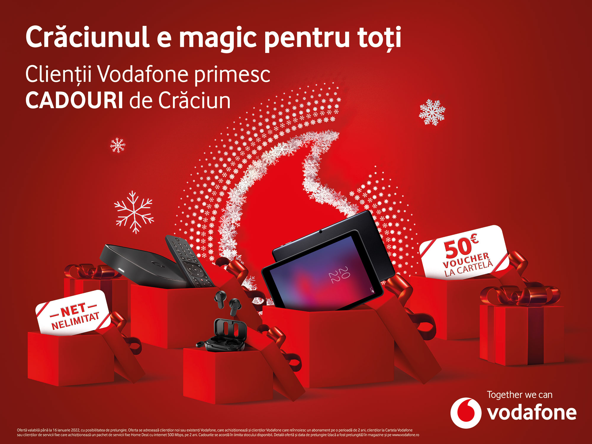 De Crăciun, clienții Vodafone primesc cadouri