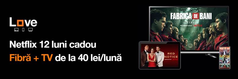 De sărbători, Orange Love vine cu fibră și TV de la 40 lei/lună, plus 12 luni Netflix cadou, în cea mai rapidă rețea fixă și mobilă din România