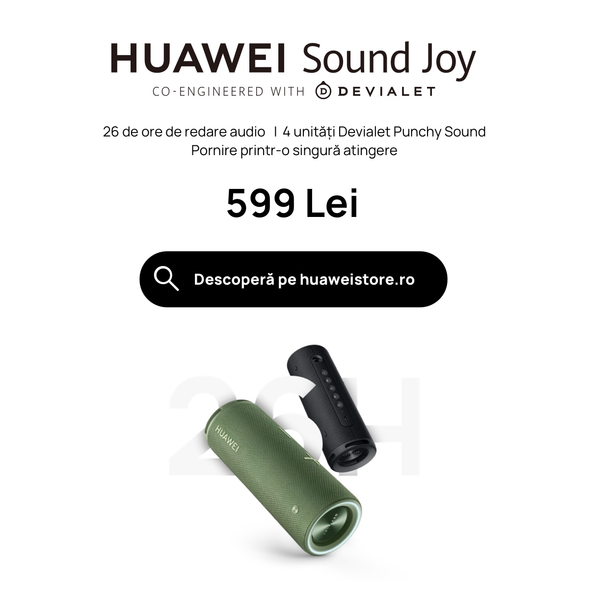 HUAWEI Sound Joy: Prima boxă inteligentă portabilă de la Huawei, proiectată în colaborare cu Devialet