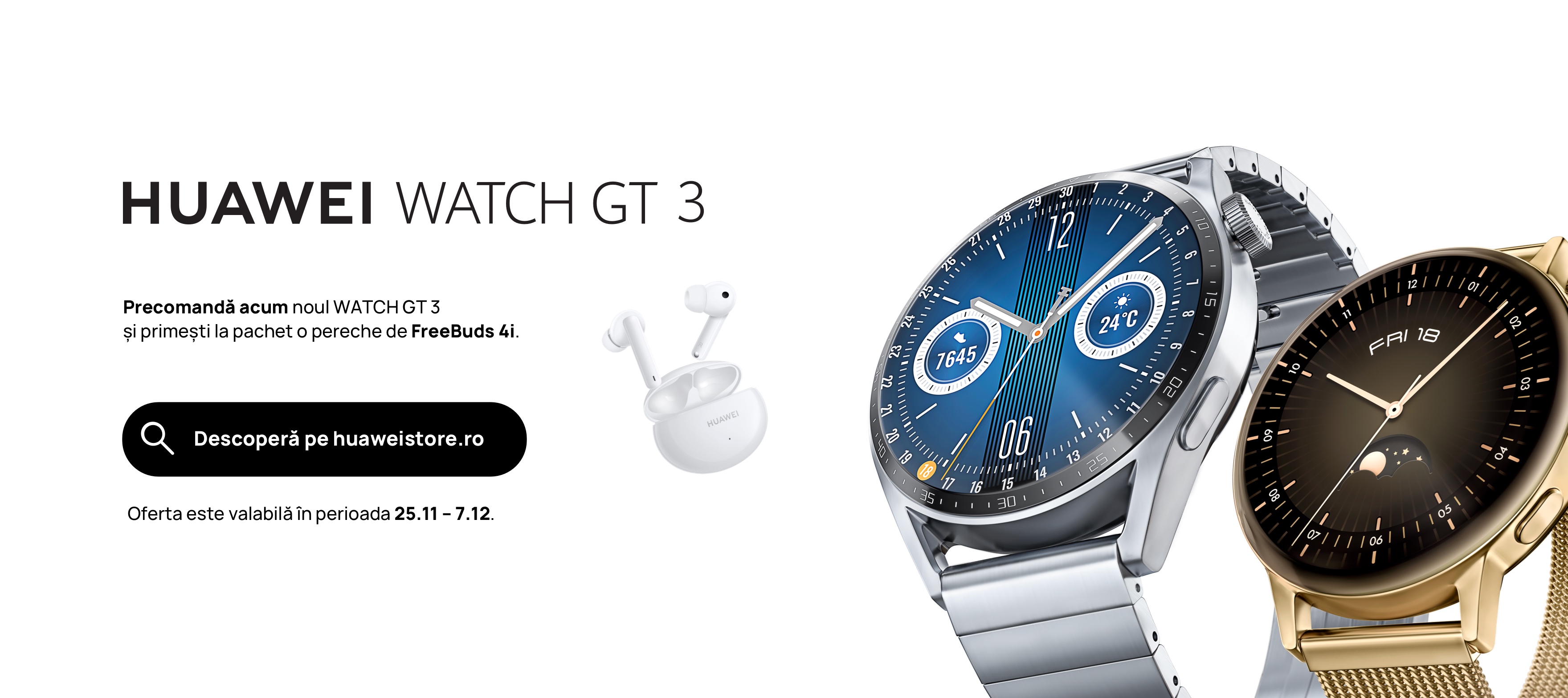 HUAWEI WATCH GT 3, un ceas inteligent care se potrivește fiecărui stil