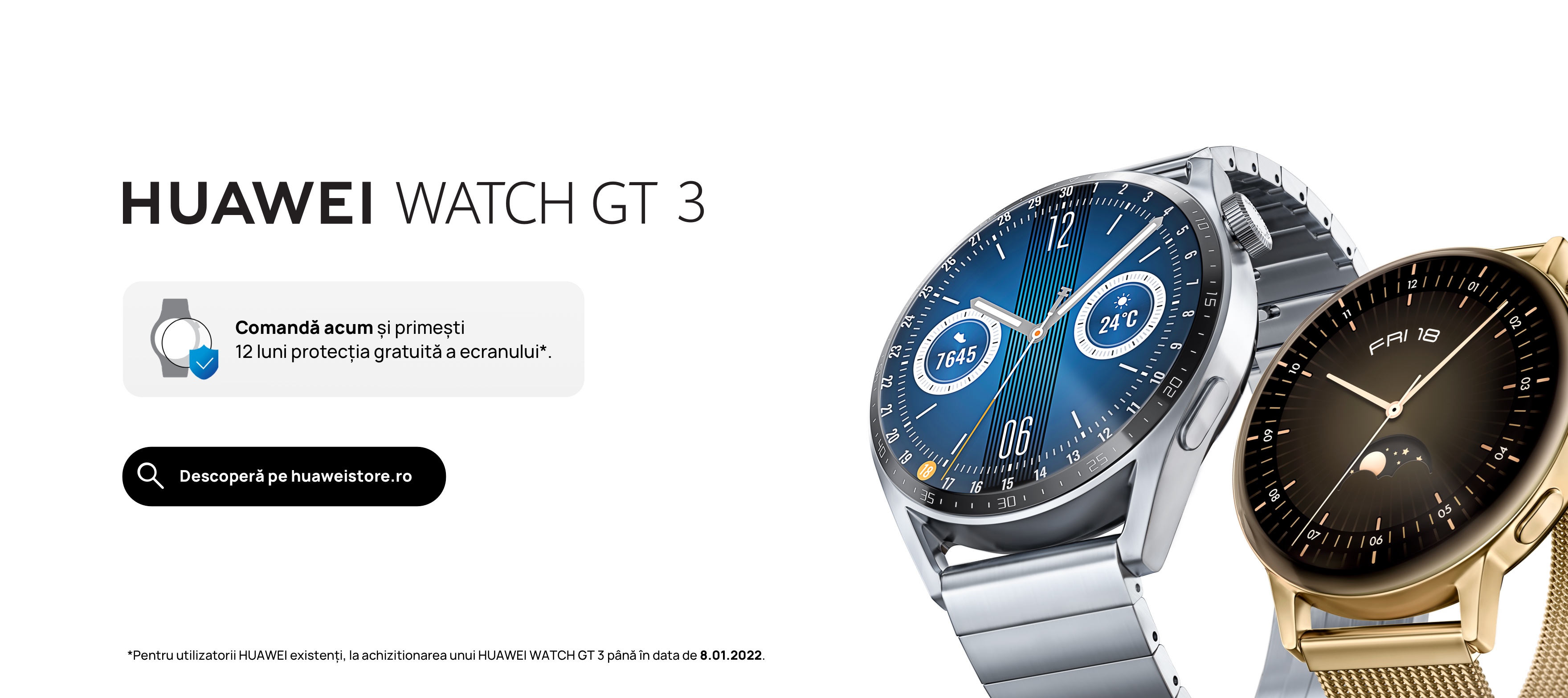 Noul HUAWEI WATCH GT 3 disponibil de astăzi în magazine