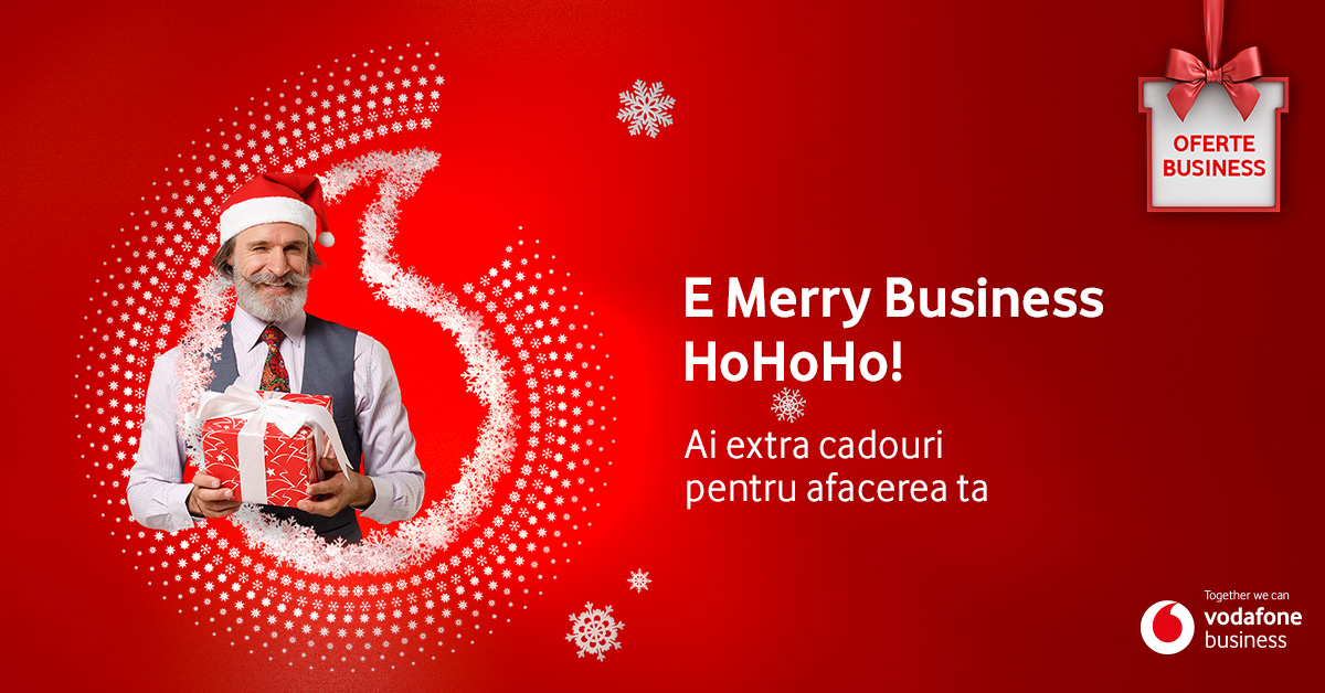 De Sărbători, oferta Vodafone Business pentru antreprenori vine cu extra-cadouri și beneficii pentru dezvoltarea afacerii